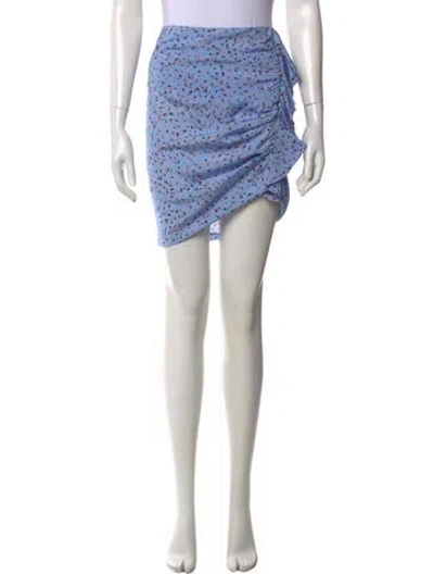 Pre-owned Veronica Beard Silk Mini Skirt In Blue