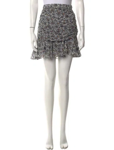 Pre-owned Veronica Beard Silk Mini Skirt In Blue