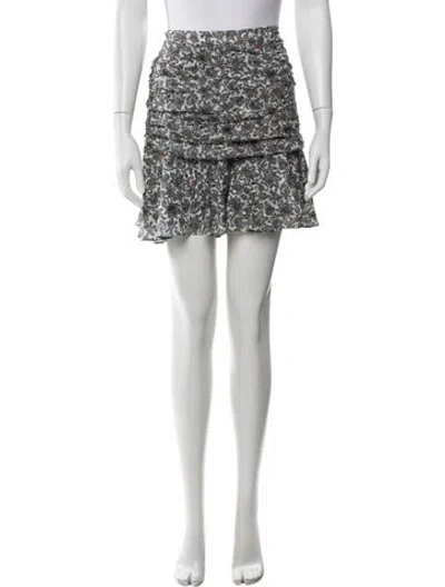 Pre-owned Veronica Beard Silk Mini Skirt In Blue