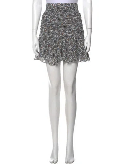 Pre-owned Veronica Beard Silk Mini Skirt In Blue