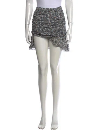Pre-owned Veronica Beard Silk Mini Skirt In Blue