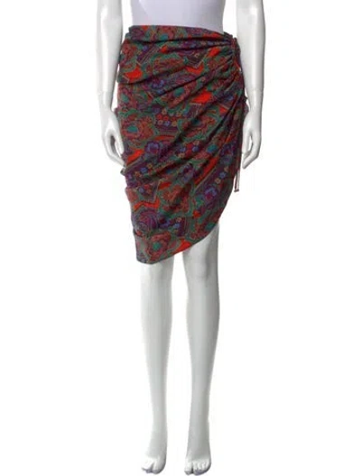 Pre-owned Veronica Beard Silk Mini Skirt In Burgundy