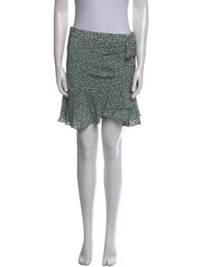 Pre-owned Veronica Beard Silk Mini Skirt In Green