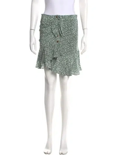 Pre-owned Veronica Beard Silk Mini Skirt In Green