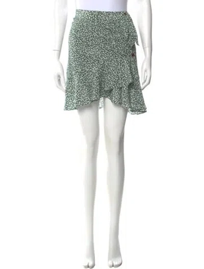 Pre-owned Veronica Beard Silk Mini Skirt In Green
