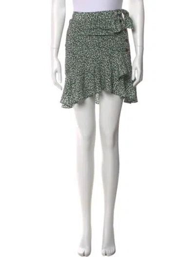 Pre-owned Veronica Beard Silk Mini Skirt In Green