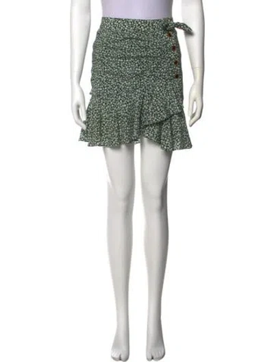 Pre-owned Veronica Beard Silk Mini Skirt In Green