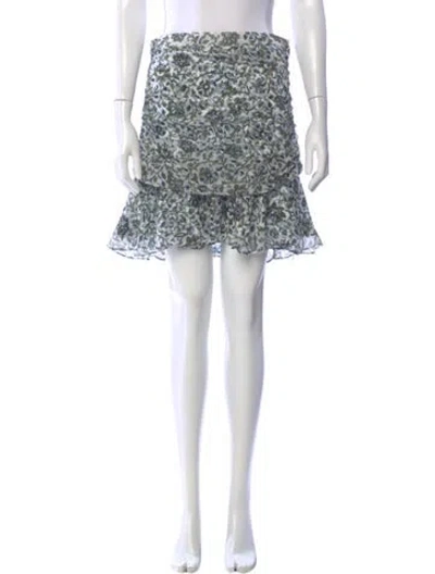 Pre-owned Veronica Beard Silk Mini Skirt In Green