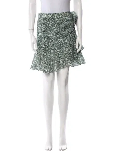 Pre-owned Veronica Beard Silk Mini Skirt In Green