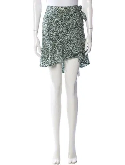 Pre-owned Veronica Beard Silk Mini Skirt In Green