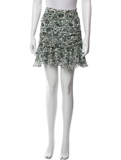 Pre-owned Veronica Beard Silk Mini Skirt In Green