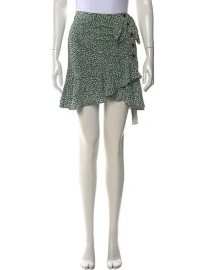 Pre-owned Veronica Beard Silk Mini Skirt In Green