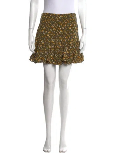 Pre-owned Veronica Beard Silk Mini Skirt In Green