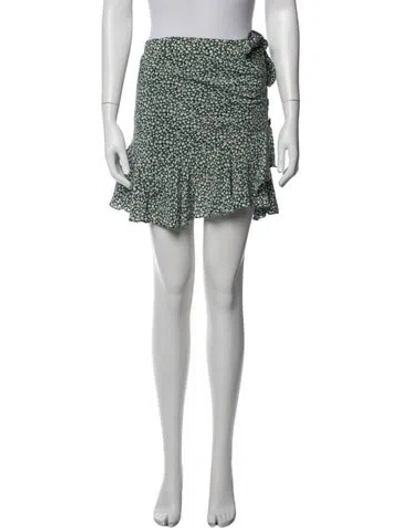 Pre-owned Veronica Beard Silk Mini Skirt In Green