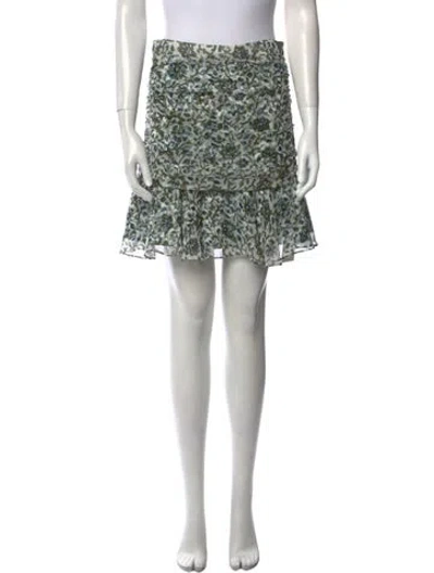Pre-owned Veronica Beard Silk Mini Skirt In Multi