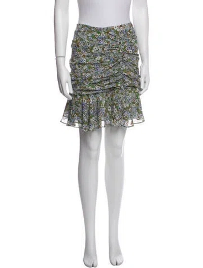 Pre-owned Veronica Beard Silk Mini Skirt In Multi