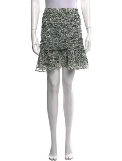 Pre-owned Veronica Beard Silk Mini Skirt In Neutrals