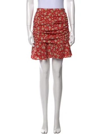 Pre-owned Veronica Beard Silk Mini Skirt In Orange