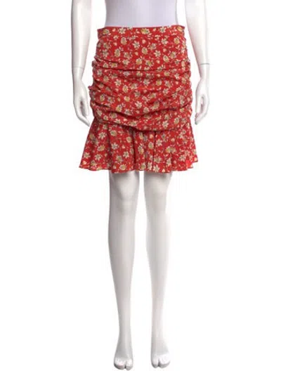 Pre-owned Veronica Beard Silk Mini Skirt In Orange