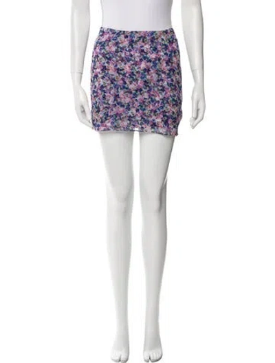 Pre-owned Veronica Beard Silk Mini Skirt In Purple