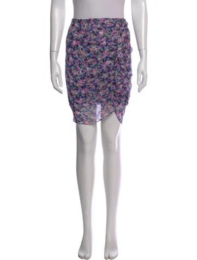 Pre-owned Veronica Beard Silk Mini Skirt In Purple