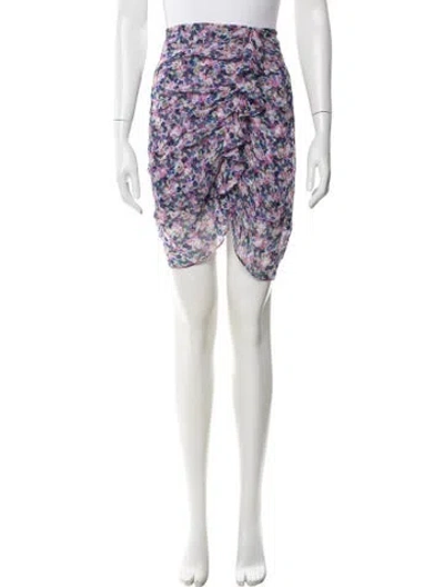Pre-owned Veronica Beard Silk Mini Skirt In Purple