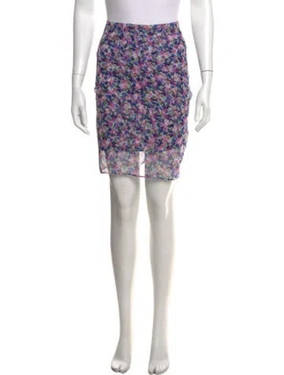 Pre-owned Veronica Beard Silk Mini Skirt In Purple