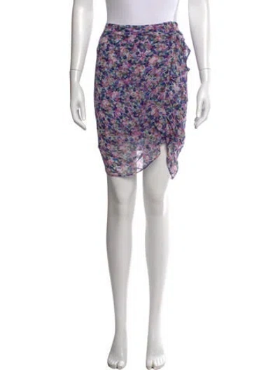 Pre-owned Veronica Beard Silk Mini Skirt In Purple