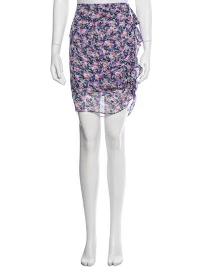 Pre-owned Veronica Beard Silk Mini Skirt In Purple