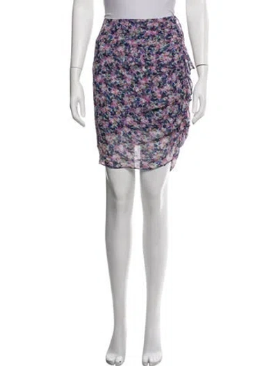 Pre-owned Veronica Beard Silk Mini Skirt In Purple