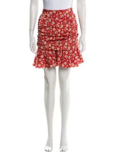 Pre-owned Veronica Beard Silk Mini Skirt In Red