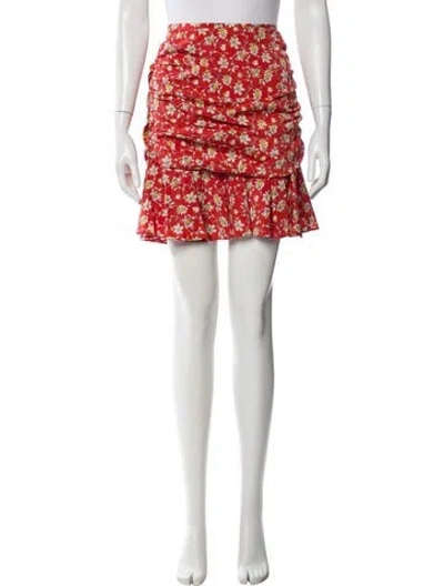 Pre-owned Veronica Beard Silk Mini Skirt In Red
