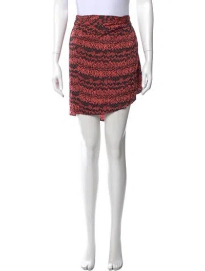 Pre-owned Veronica Beard Silk Mini Skirt In Red