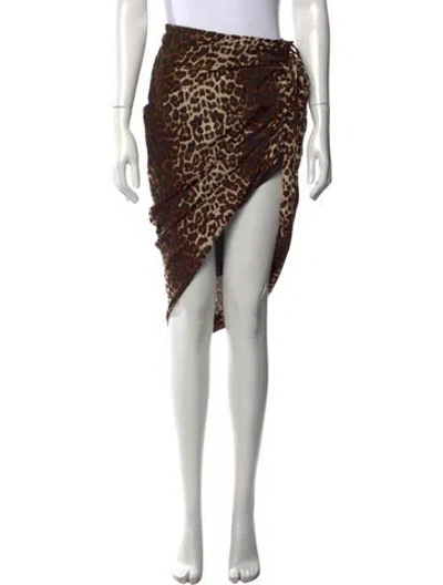 Pre-owned Veronica Beard Silk Mini Skirt W/ Tags In Brown