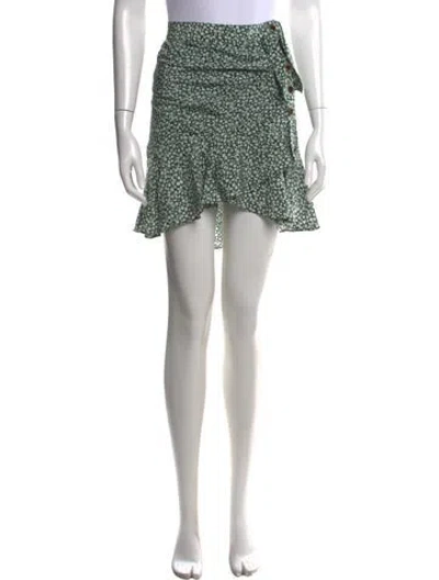 Pre-owned Veronica Beard Silk Mini Skirt W/ Tags In Green