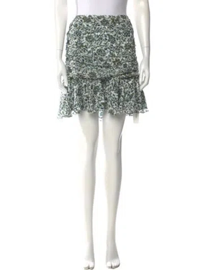 Pre-owned Veronica Beard Silk Mini Skirt In White