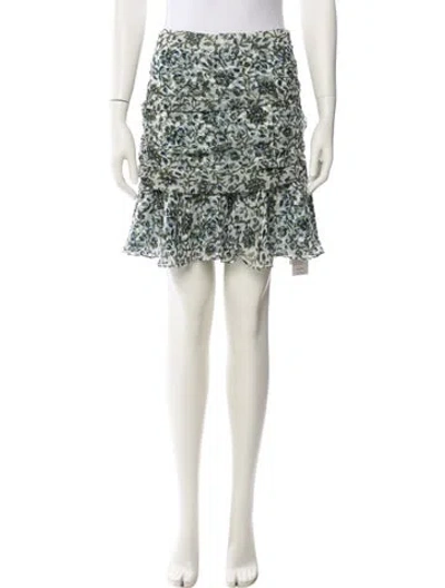Pre-owned Veronica Beard Silk Mini Skirt In White