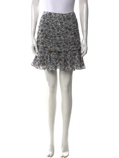 Pre-owned Veronica Beard Silk Mini Skirt In White