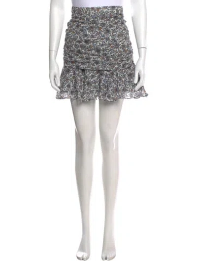 Pre-owned Veronica Beard Silk Mini Skirt In White