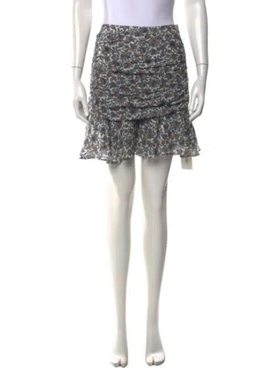Pre-owned Veronica Beard Silk Mini Skirt In White
