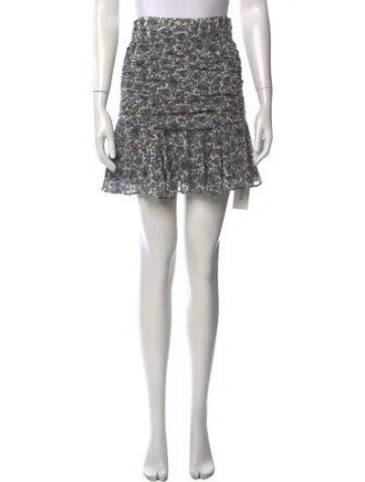 Pre-owned Veronica Beard Silk Mini Skirt In White