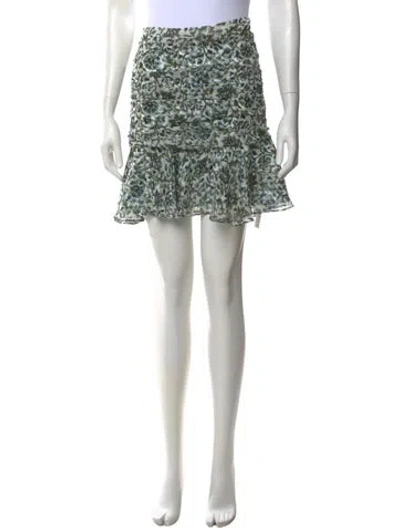 Pre-owned Veronica Beard Silk Mini Skirt In White