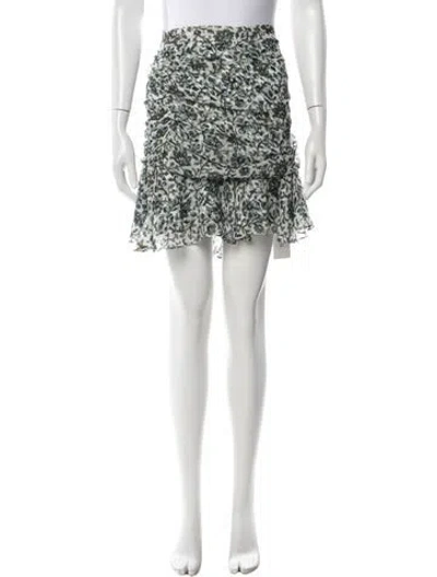 Pre-owned Veronica Beard Silk Mini Skirt In White