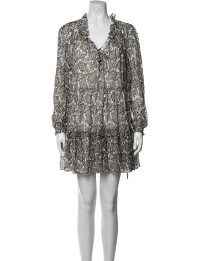 Pre-owned Veronica Beard Silk Paisley Print Blouse In Blue