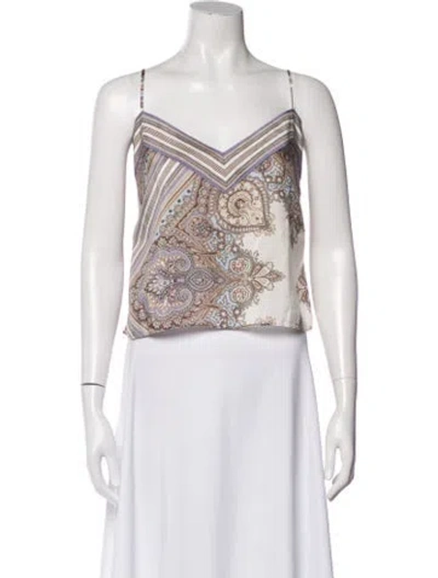 Pre-owned Veronica Beard Silk Paisley Print Top W/ Tags In Multi