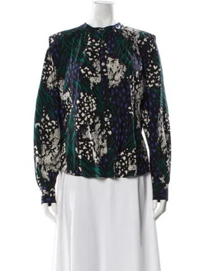 Pre-owned Veronica Beard Silk Patterned Blouse W/ Tags In Multi