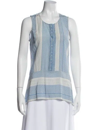 Pre-owned Veronica Beard Silk Patterned Top In Multi