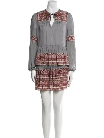 Pre-owned Veronica Beard Silk Plaid Print Skirt Set In Multi