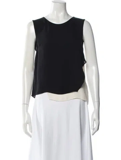 Pre-owned Veronica Beard Silk Scoop Neck Top