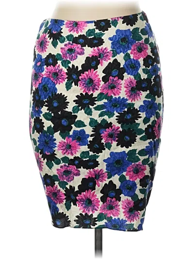 Pre-owned Veronica Beard Silk Skirt In Blue
